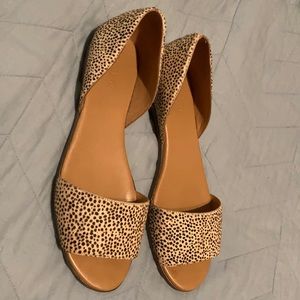J Crew calf hair leopard flats
